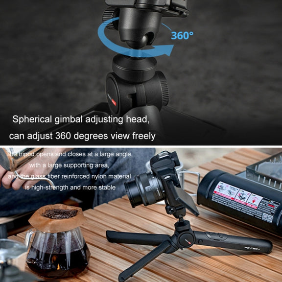 PGYTECH Camera Mobile Phone Desktop Pan Tilt Handheld Tripod, Specification: Black