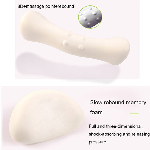 3D Slow Rebound Memory Foam Heating Massage Pillow(Deep Gray)
