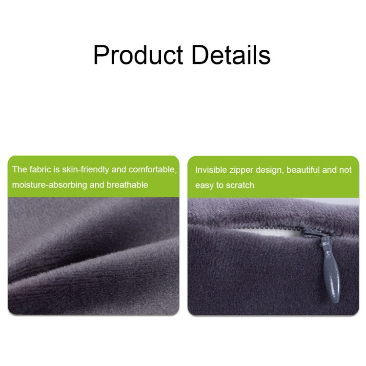 3D Slow Rebound Memory Foam Heating Massage Pillow(Deep Gray)