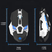 K-Snake Q18 9 Keys 6400DPI Glowing Machine Wired Gaming Mouse, Cable Length: 1.5m(Black)