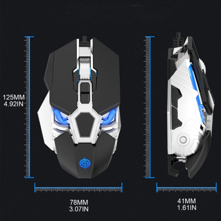 K-Snake Q18 9 Keys 6400DPI Glowing Machine Wired Gaming Mouse, Cable Length: 1.5m(Black)