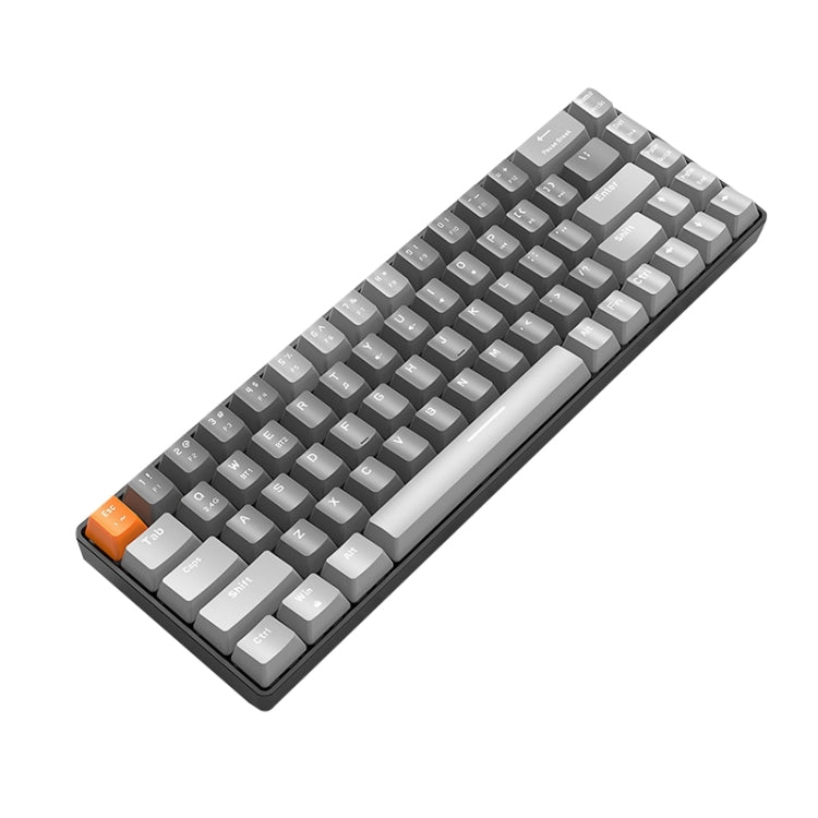ZIYOU LANG K68 68 Keys Bluetooth Wireless Dual Model Mechanical Keyboard, Style: Green Shaft Version (Gray) - free shipping - PMC Jewellery - Order now!