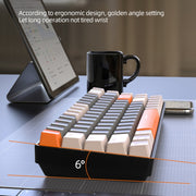 ZIYOU LANG K68 68 Keys Bluetooth Wireless Dual Model Mechanical Keyboard, Style: Red Shaft Version (Gray)