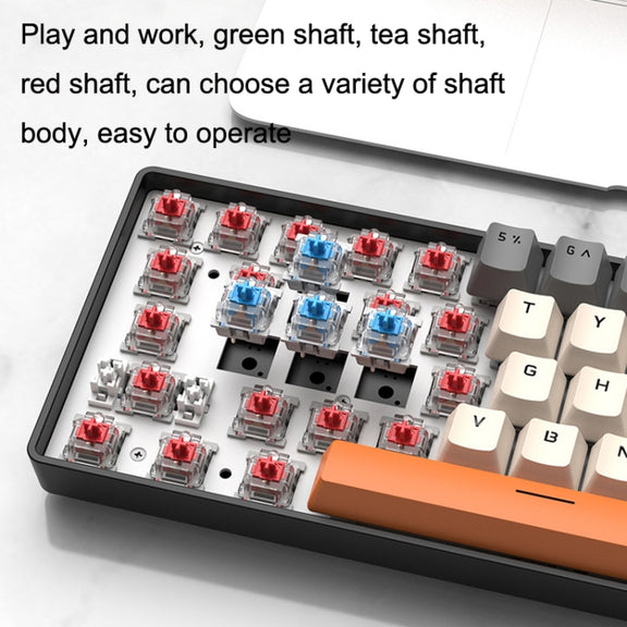 ZIYOU LANG T8 68 Keys RGB Gaming Mechanical Keyboard, Cable Length: 1.5m, Style: Micro Light Version Green Shaft