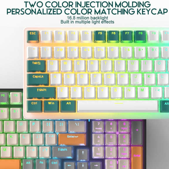 ZIYOU LANG  K3 100 Keys Game Glowing Wired Mechanical Keyboard, Cable Length: 1.5m, Style: Water Green Version Green Axis