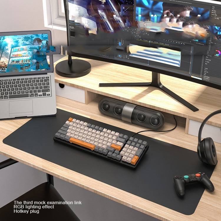 ZIYOU LANG  K3 100 Keys Game Glowing Wired Mechanical Keyboard, Cable Length: 1.5m, Style: Water Green Version Green Axis