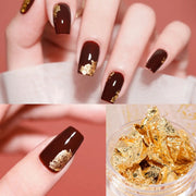 10 PCS K Gold Tin Foil Nail Decoration Nail Polish Adhesive Sticker(01 Gold)