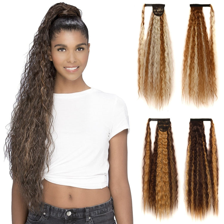 MST8568 Invisible Adhesive Bandage Wigs Corn Perm Long Ponytail Wigs(60)
