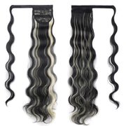 MST08 Adhesive Tie-On Wigs Ponytail Fluffy Long Curly Wigs High-Ponytail(1BH613)