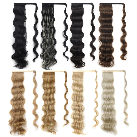 MST08 Adhesive Tie-On Wigs Ponytail Fluffy Long Curly Wigs High-Ponytail(88)