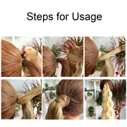 MST08 Adhesive Tie-On Wigs Ponytail Fluffy Long Curly Wigs High-Ponytail(2)