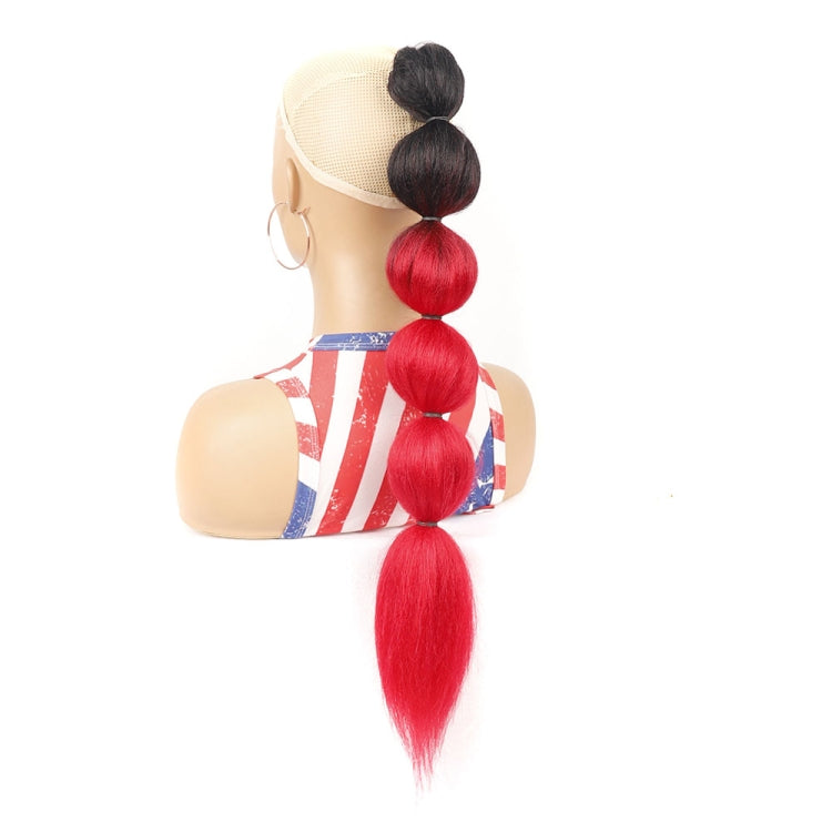 DLMW01 Bubble Shape Shaggy Wig Ponytail Drawstring Long Ponytail Wigs, Spec: 1BTRED - free shipping - PMC TechLife - Order now!