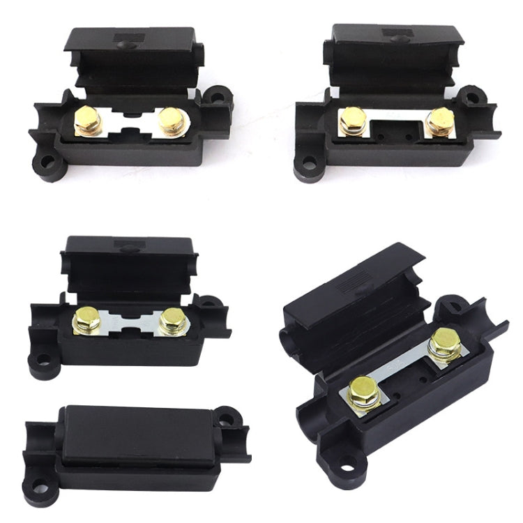 10pcs 100A Small Fork Bolt Fuse Block Car Air Conditioning All The Way Fuse Box Fuse Holder(Black) - free shipping - PMC TechLife - Order now!