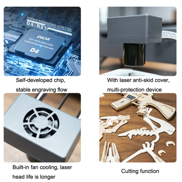 DAJA DJ7 7W Non-metal Laser Carvings Mini Marking Machine Can Cut Wood Board Paper Leather, US Plug - free shipping - PMC Jewellery - Order now!
