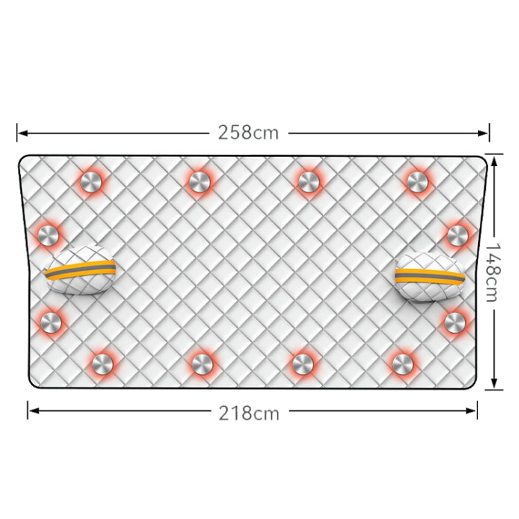 SUITU R-3945 Car Winter Front Glass Snow Shield Defrost Sunshade Thickened Car Clothing, Style: 12 Magnets Three Layers Thickened - Window Foils & Solar Protection by SUITU | Online Shopping South Africa | PMC TechLife | Buy Now Pay Later Mobicred