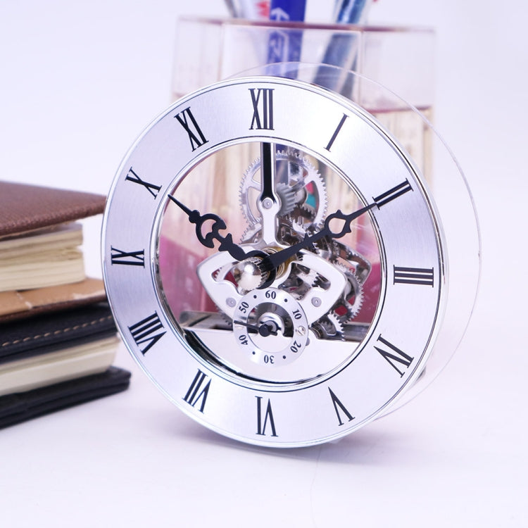 Metal See-through Quartz Clock Gear Clock DIY Accessories 148mm Silver Clock Head - DIY Clocks by PMc TechLife | Online Shopping South Africa | PMc TechLife | Buy Now Pay Later Mobicred