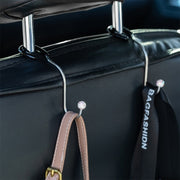 Multifunctional Car Seat Hooks With Diamond Inlay(White)
