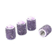 Car Tyre Aluminium Full Diamond Valve Cap With Seal(Purple) - Tire Valve Caps by PMC TechLife | Online Shopping South Africa | PMC TechLife | Buy Now Pay Later Mobicred