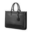 Bopai 11-98811 Leather Business Large-capacity Laptop Handbag Messenger Briefcase(Black) - free shipping - PMC TechLife - Order now!