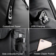 BANGE BG-2575  Anti theft Water-resistant Laptop Backpack 15.6 Inch Daily Work Business Backpack(Black)
