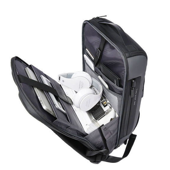 BANGE  BG-7216plus Antitheft Water-resistant Travel Men Backpack 15.6 Inch Laptop Bag(Grey)