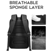 BANGE  BG-7216plus Antitheft Water-resistant Travel Men Backpack 15.6 Inch Laptop Bag(Grey)