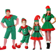 Christmas Green Elf Cosplay Costume Chris Santa Claus Costume Set, Size: 80cm(Female)