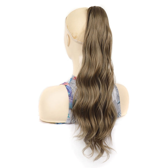 P96 Clip-On Wig Long Ponytail Water Ripple Long Curly Wig(18B)