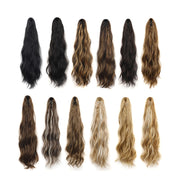 P96 Clip-On Wig Long Ponytail Water Ripple Long Curly Wig(27H613)