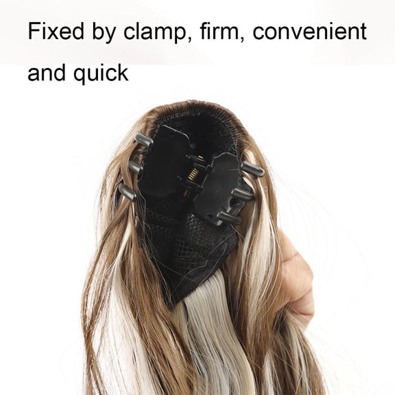 P96 Clip-On Wig Long Ponytail Water Ripple Long Curly Wig(27H613)