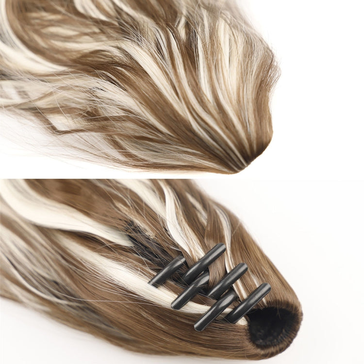 P96 Clip-On Wig Long Ponytail Water Ripple Long Curly Wig(1B) - free shipping - PMC TechLife - Order now!