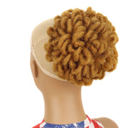 LSFBZB Drawstring Dreadlocks Wig Caterpillar Dreadlock Shaggy Hair Bun, Spec: 27