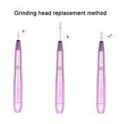 USB Plug Aluminum Nail Drill Machine Electric Manicure Milling Cutter Set(Pink)