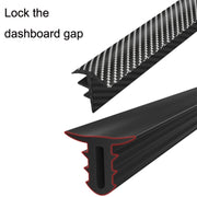 2pcs N856 No Fiber Pattern Car Elastomer Seal Rubber Strip Instrument Panel Leakproof Dustproof Soundproof Universal