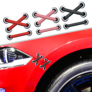 10pcs Shoelace Car Sticker Body Cover Up Scratch Patch Sticker(Red Horizontal)