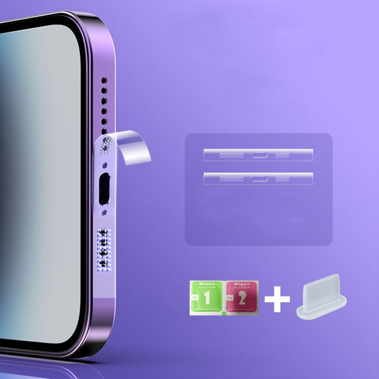 5 Sets Soft Hydrogel Film Speaker Dust Net For iPhone 14 Series / iPhone 13 Series / iPhone 12 Series ,Spec:2pcs/set  With Dust Plug - iPhone 14 Tempered Glass by PMC TechLife | Online Shopping South Africa | PMC TechLife