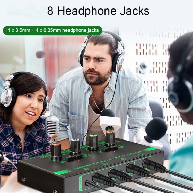 EF-4 RGB Professional 4 Channel Headphone Amplifier Studio Lossless Monitor Splitter -  by PMC TechLife | Online Shopping South Africa | PMC TechLife