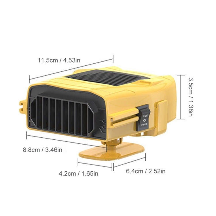 Car 12V Heater Defrost Snow Defogger, Color: Yellow Dual Use - Heating & Fans by PMC TechLife | Online Shopping South Africa | PMC TechLife | Buy Now Pay Later Mobicred