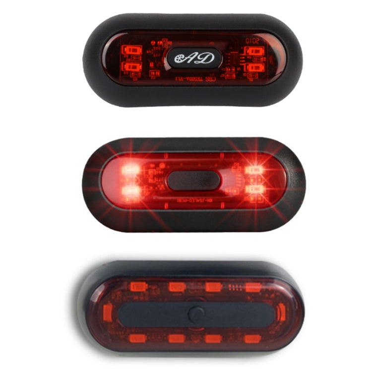 Motorbike Helmet Warning Light USB Rechargeable Water-resistant Tail Light, Specification: 4 Beads