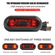 Motorbike Helmet Warning Light USB Rechargeable Water-resistant Tail Light, Specification: 4 Beads