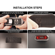 Motorbike Helmet Warning Light USB Rechargeable Water-resistant Tail Light, Specification: 4 Beads B Model