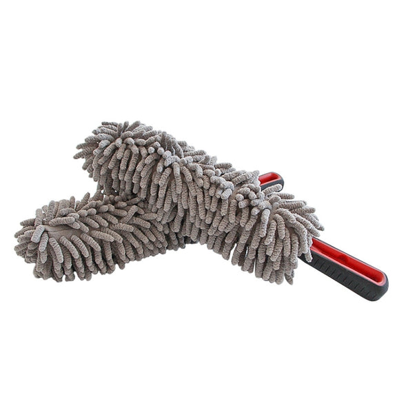 2pcs Car Cleaning Chenille Long Handle Round Car Wash Duster(39cm)