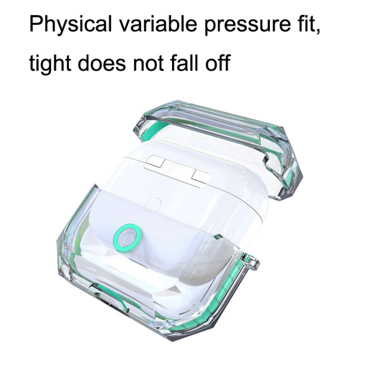 For AirPodS Pro RJT-AP-03 Bluetooth Earphone Transparent Soft Case TPU Protection Cover(Violet) - For AirPods Pro by PMC Jewellery | Online Shopping South Africa | PMC Jewellery | Buy Now Pay Later Mobicred