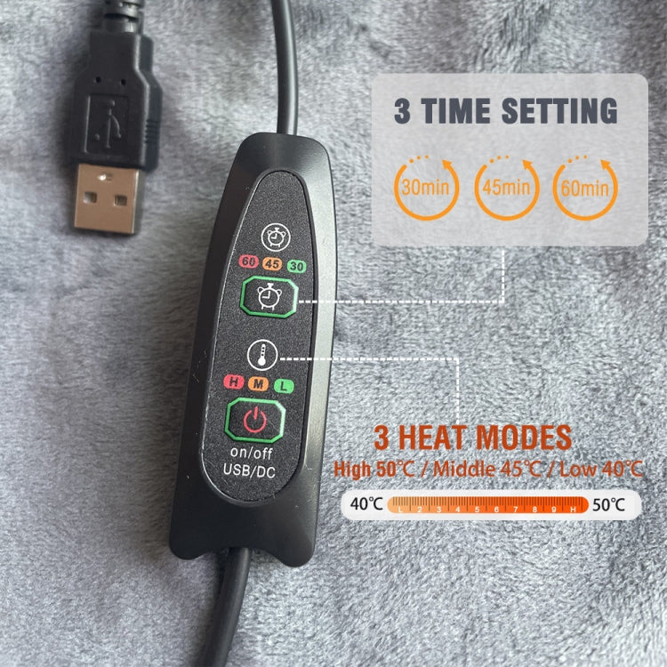 Controller Version Adjustable Temperature Timing USB Electric Heating Shawl Blanket Heating Pad 76x150cm - Electric Blankets by PMC TechLife | Online Shopping South Africa | PMC TechLife