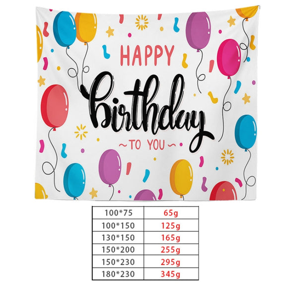 Happy Birthday Photo Backdrop Party Decoration Tapestry, Size: 150x130cm(GT56-6)
