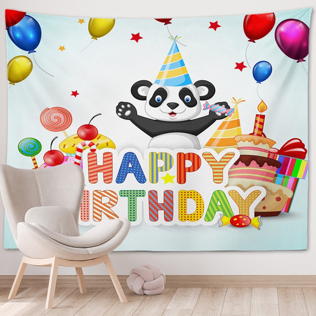 Happy Birthday Photo Backdrop Party Decoration Tapestry, Size: 200x150cm(GT56-6)