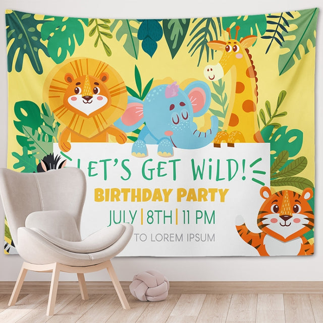 Happy Birthday Photo Backdrop Party Decoration Tapestry, Size: 200x150cm(GT56-7)