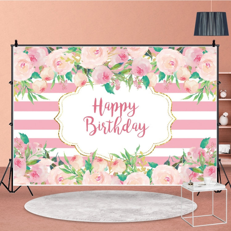 1.5m x 1m Flower Series Happy Birthday Party Photography Background Cloth(MDU04214) - Birthday Party by PMC TechLife | Online Shopping South Africa | PMC TechLife