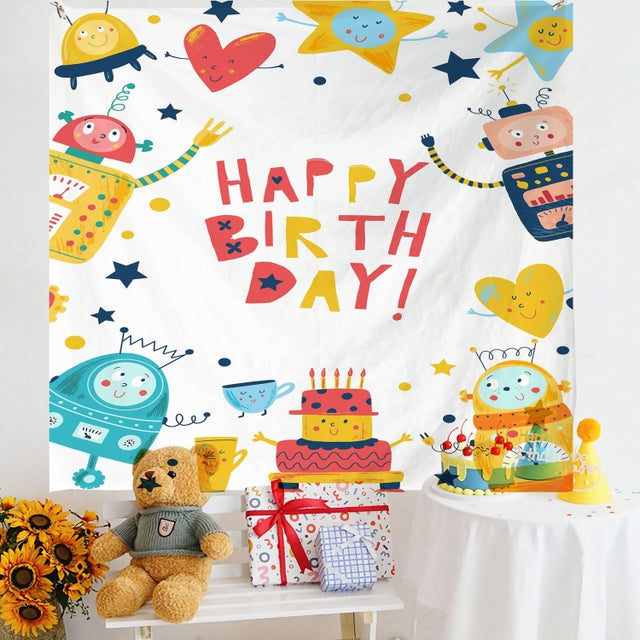 Birthday Layout Hanging Cloth Children Photo Wall Cloth, Size: 150x180cm Velvet(1)