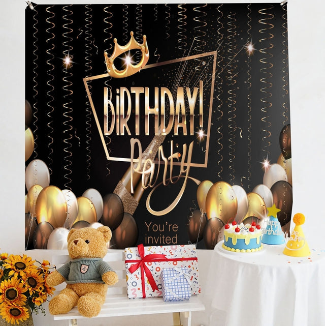 Birthday Layout Hanging Cloth Children Photo Wall Cloth, Size: 150x180cm Velvet(37)